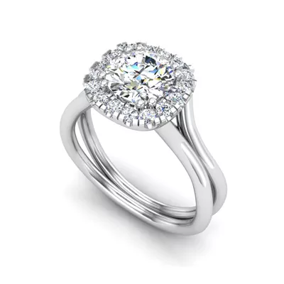 Alayah Halo Engagement Ring