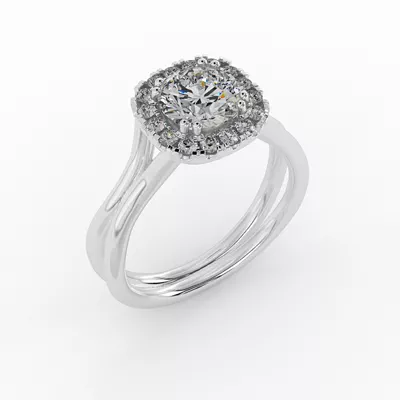 Alayah Halo Engagement Ring