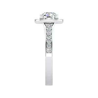 Amira Bezel Halo Engagement Ring
