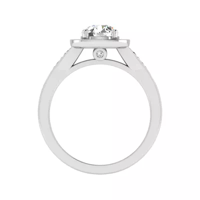 Amira Bezel Halo Engagement Ring