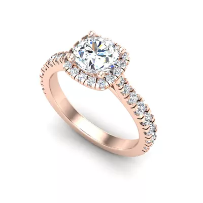 Riley Halo Engagement Ring
