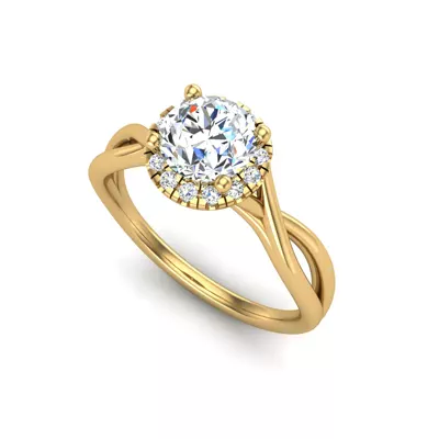 Adaline Halo Engagement Ring