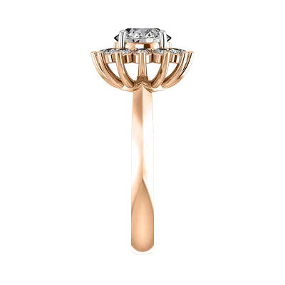 Lia Sunburst Halo Engagement Ring