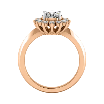 Lia Sunburst Halo Engagement Ring