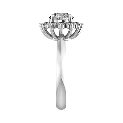 Lia Sunburst Halo Engagement Ring