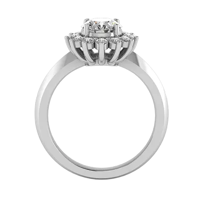 Lia Sunburst Halo Engagement Ring