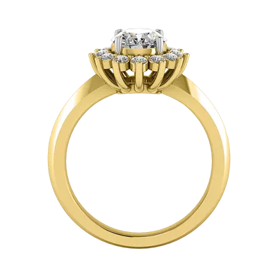 Lia Sunburst Halo Engagement Ring