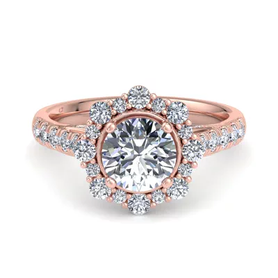 Angelina Halo Engagement Ring