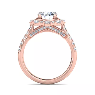 Angelina Halo Engagement Ring