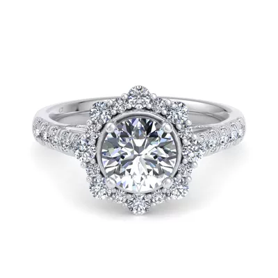 Angelina Halo Engagement Ring