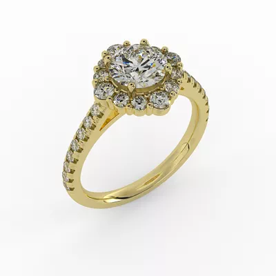 Hayden Halo Engagement Ring