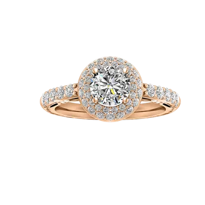 Leia Double Halo Engagement Ring