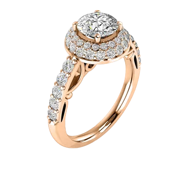 Leia Double Halo Engagement Ring