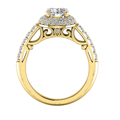 Leia Double Halo Engagement Ring