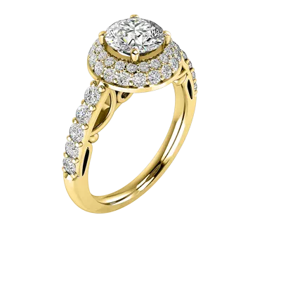 Leia Double Halo Engagement Ring