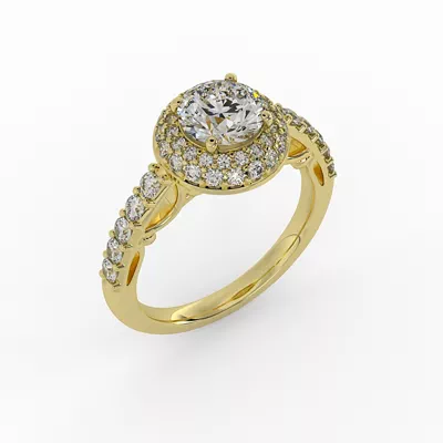 Leia Double Halo Engagement Ring