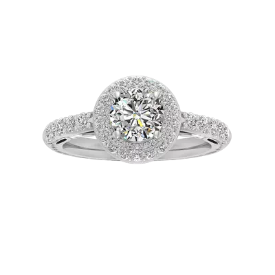 Leia Double Halo Engagement Ring