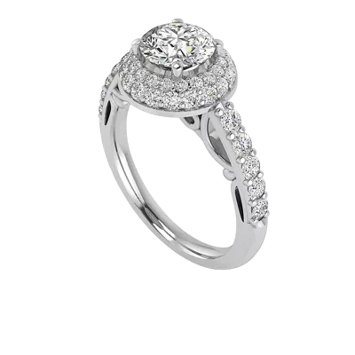 Leia Double Halo Engagement Ring