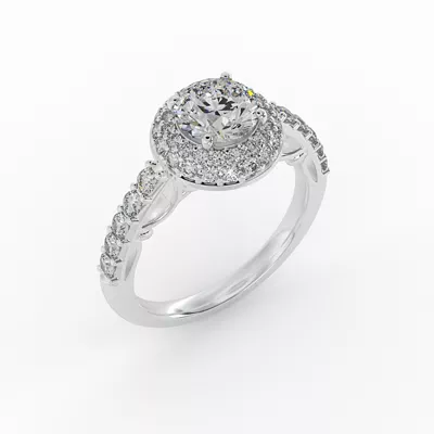 Leia Double Halo Engagement Ring
