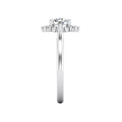 Jayla Ballerina Halo Engagement Ring