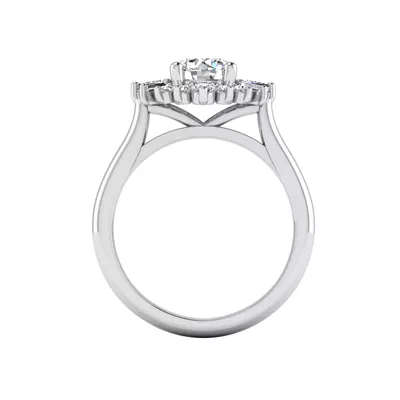 Jayla Ballerina Halo Engagement Ring