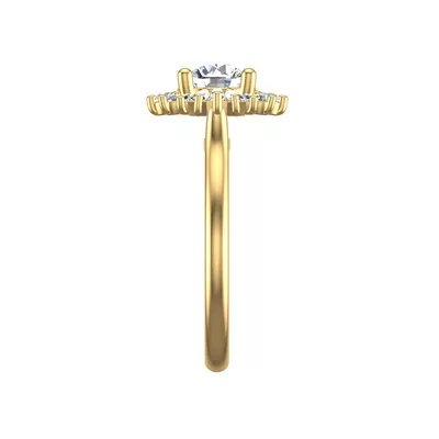 Jayla Ballerina Halo Engagement Ring