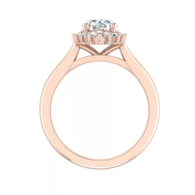 Kaia Ballerina Halo Engagement Ring