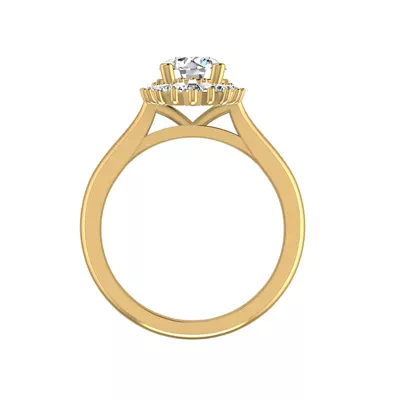 Kaia Ballerina Halo Engagement Ring