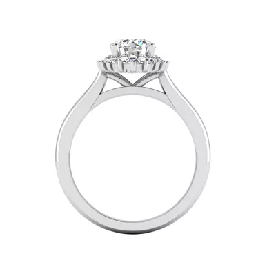 Kaia Ballerina Halo Engagement Ring