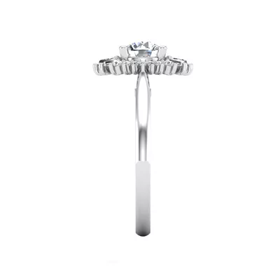 Kaia Ballerina Halo Engagement Ring