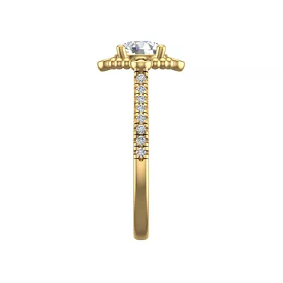 Thea Bubble Halo Engagement Ring