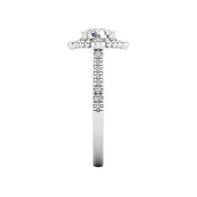 Thea Bubble Halo Engagement Ring