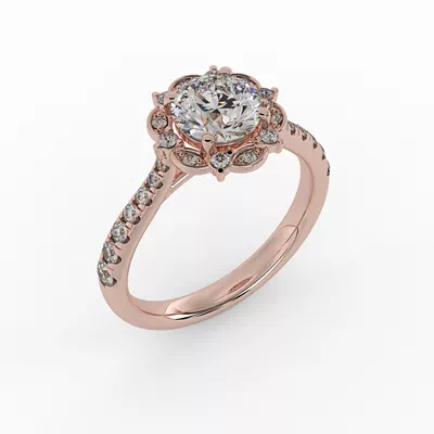 Oaklynn Halo Engagement Ring