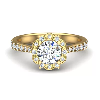 Oaklynn Halo Engagement Ring