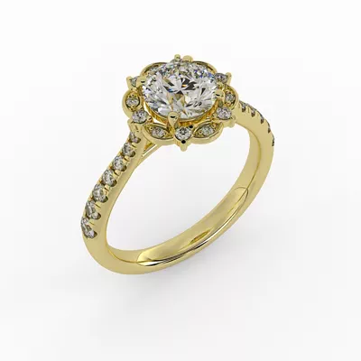Oaklynn Halo Engagement Ring