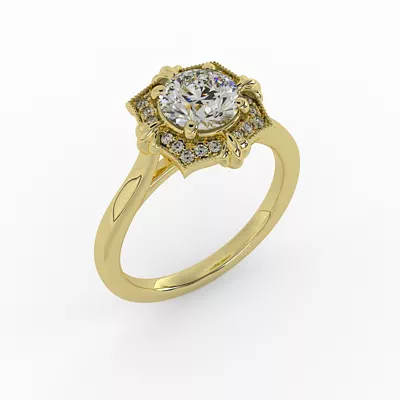 Kiara Halo Engagement Ring