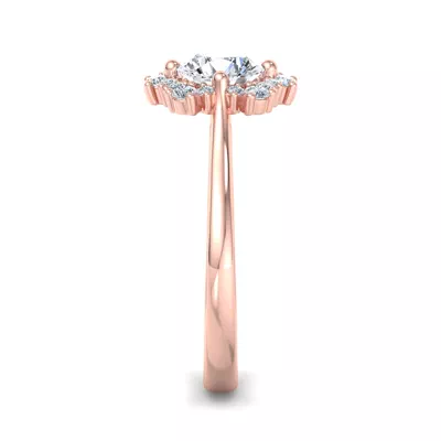Stella Snowflake Halo Engagement Ring