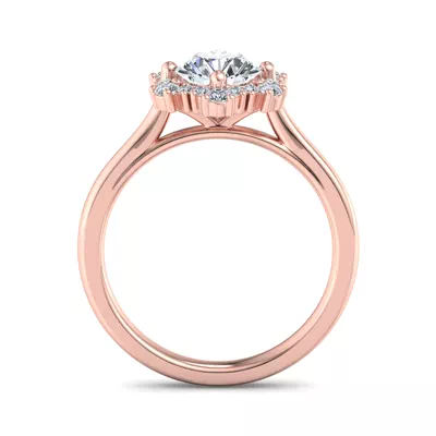 Stella Snowflake Halo Engagement Ring