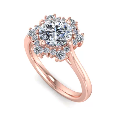 Stella Snowflake Halo Engagement Ring