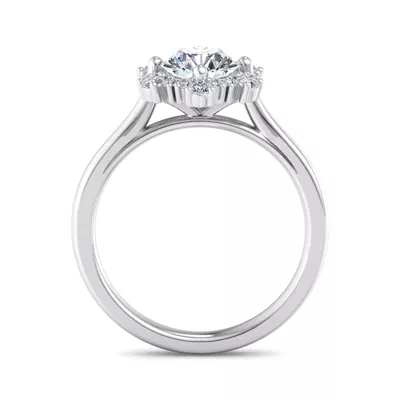 Stella Snowflake Halo Engagement Ring