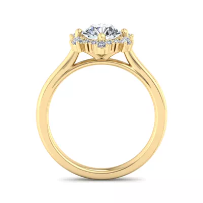 Stella Snowflake Halo Engagement Ring