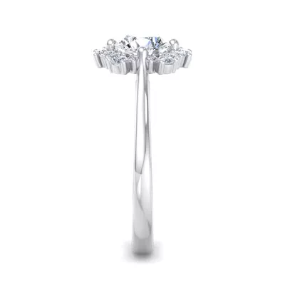Stella Snowflake Halo Engagement Ring