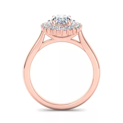 Aniyah Ballerina Style Halo Engagement Ring