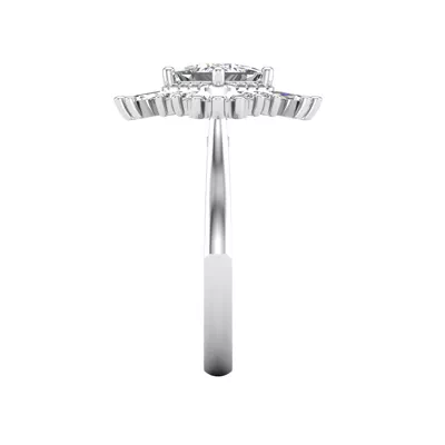 Delaney Ballerina Style Halo Engagement Ring