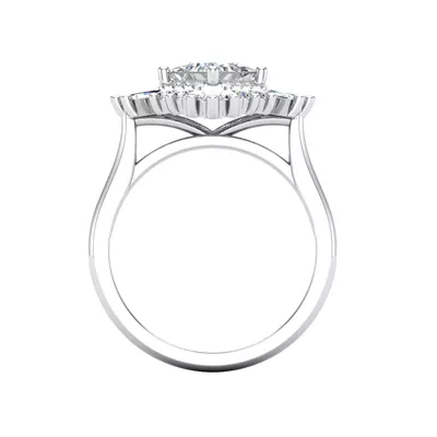 Delaney Ballerina Style Halo Engagement Ring