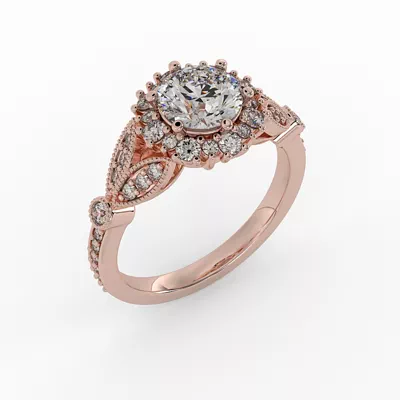 Gracelynn Halo Engagement Ring