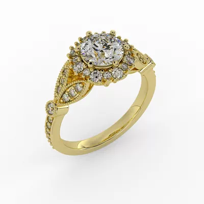 Gracelynn Halo Engagement Ring