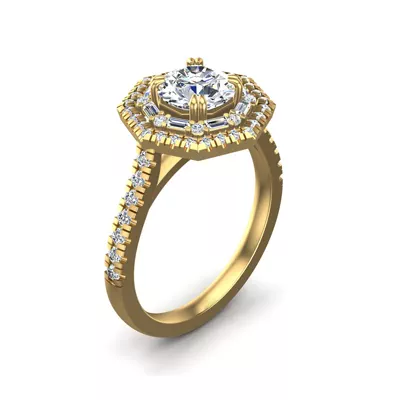 Kendall Halo Engagement Ring