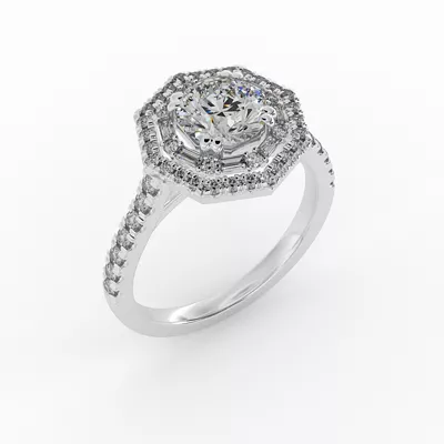 Kendall Halo Engagement Ring