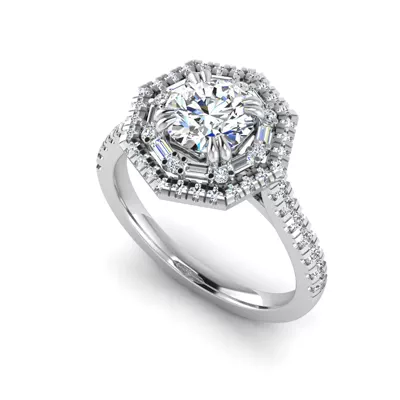 Kendall Halo Engagement Ring